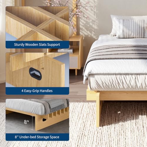 Garvee Twin Size Wood Platform Bed Frame - Easy Assembly in Minutes by Garvee - Used condition - Image 4