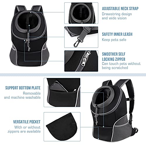 YUDODO Pet Dog Backpack Carrier Small Dog Front Carrier Pack Reflective Head Out Motorcycle Puppy Carrying Bag Backpack… - Image 5