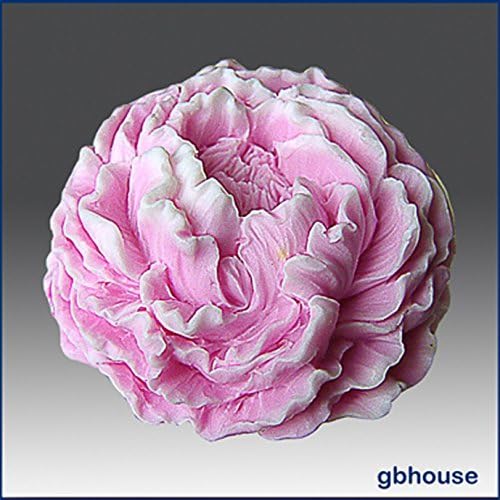 Ruffled Peony- Detail of High Relief Sculpture - Silicone Soap/Polymer/Clay/Cold Porcelain Mold
