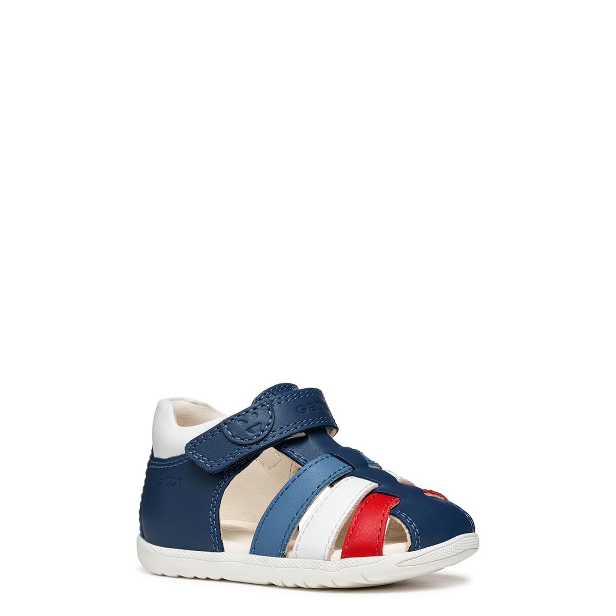Geox B Sandal MACCHIA Boy, Sandały dziecięce-dziecięce, Avio/White, 22 EU, Kolor biały, 22 EU