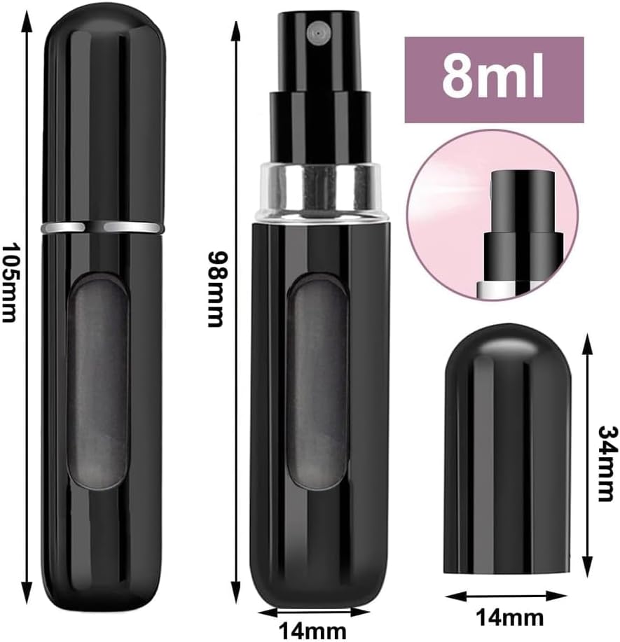 4PCS Perfume Travel Refillable, Travel Size Perfume Refill Bottle For Men and Women, Mini Perfume, Travel Perfume Atomizer Refillable