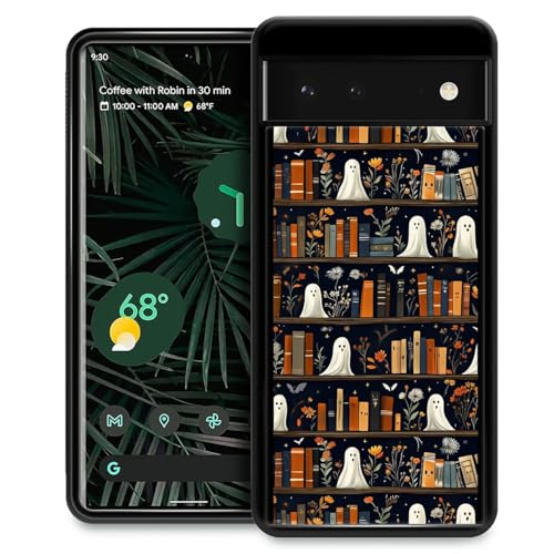 TAMEFOX Compatible with Google Pixel 6 Case,Halloween Grimoire Ghost Google Pixel 6 Case Slim Soft Shockproof TPU Women Girls Boys Protective Cover Case for Google Pixel 6