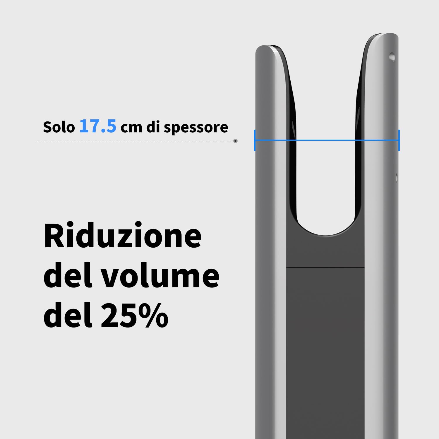 AIKE Swan Asciugamani Elettrici Slim con Filtro HEPA, Design Curvo Elegante ed Estetica Minimalista per Bagni Moderni, 220V Modello AK2065