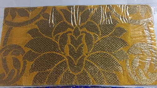 Tissu brocart de soie mangue 112 cm BRO589 pour réussir vos drapés sans plis - 2