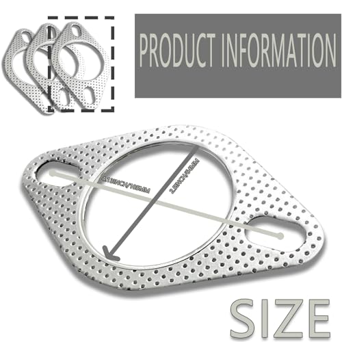 Luminuti LUMPQGDP3077071FT 2 Pcs Car Exhaust Gasket,Reinforced High Temperature Gasket Exhaust Flange Gasket Car Accessories,.Exhaust Gasket,Catalytic Converter Gasket,Exhaust Flange Gasket thumb #1