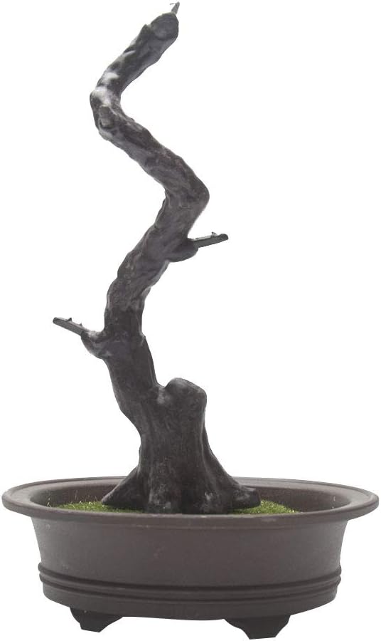 KOET Artificial Bonsai Pine Tree, 11Inch Faux Potted Plant Desk Display Fake Tree Pot Ornaments, Japanese Cedar Bonsai Plant for Home, Office Decoration