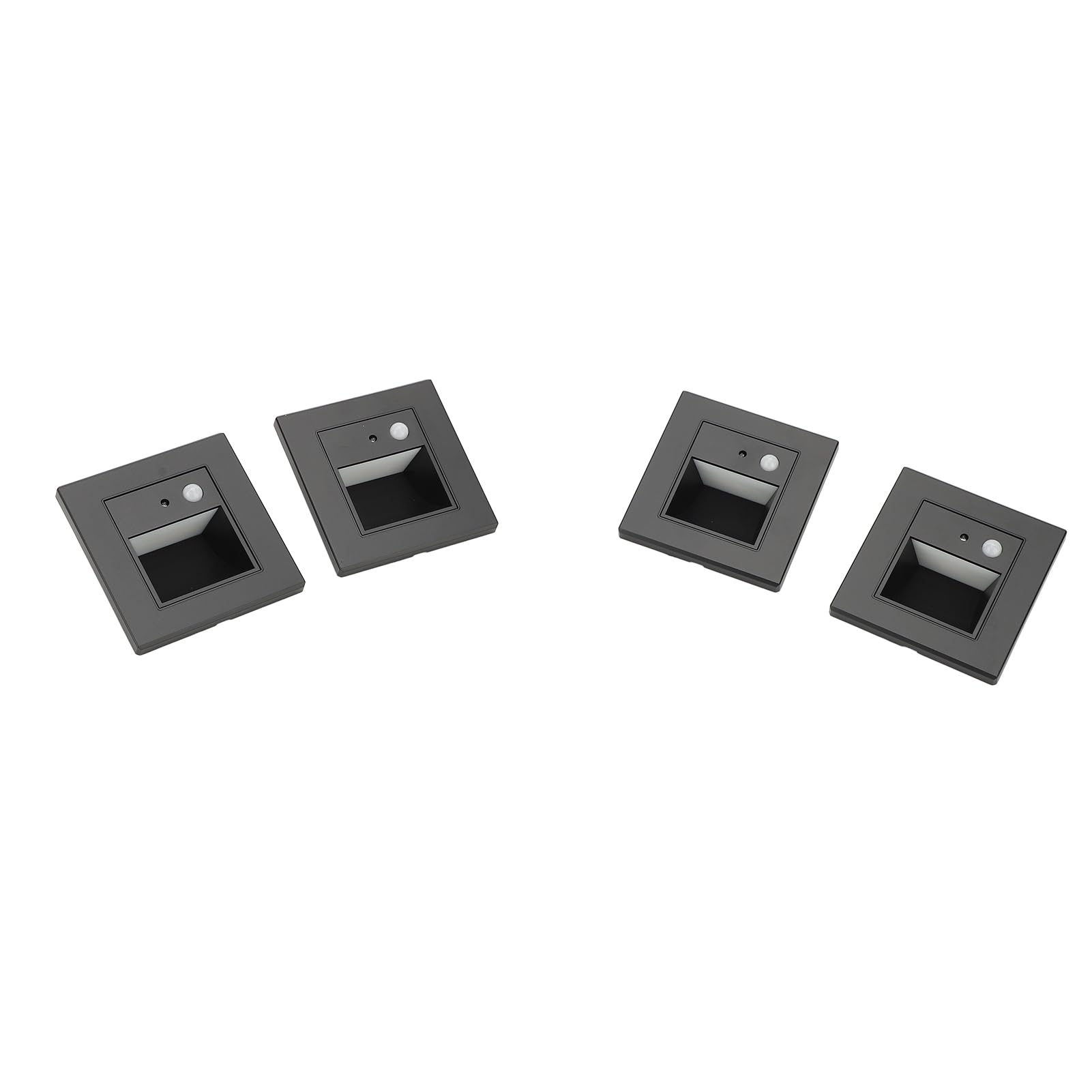Dpofirs Lot de 4 Lampes de Marche à Détecteur de Mouvement, Éclairage de Sol à Induction Intelligent 120° pour Escaliers, Couloir, Chambre