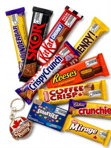 Canadian Classic Keychain with 10-Count Variety milk chocolate bar Box