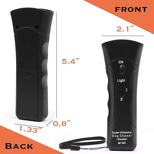 Miniatura 2 de BELMAKS Dispositivo de control ultrasónico antiladridos para mascotas, entrenamiento de control de ladridos de perro, múltiples funciones, comandos