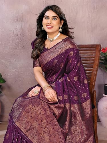 Image of Avantika Fashion Women's Kanjivaram Soft Silk Banarasi Sarees With Blouse Piece