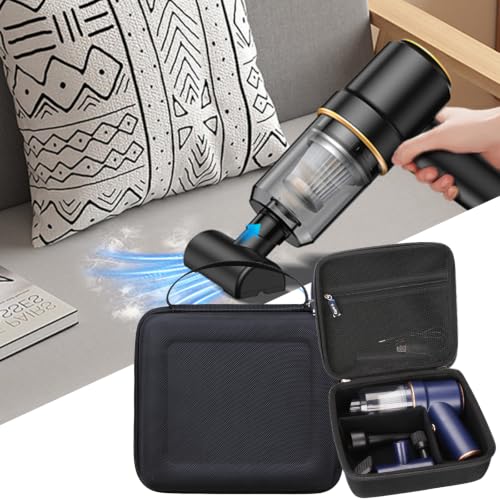 Image of Hard Travel Case for KMM Handheld Car Vacuum Cleaner, Portable Auto Vacuum Cleaner Accessories Storage Bag Carrying EVA Case for KMM LT-117C 9000Pa Air Duster (Full Black)