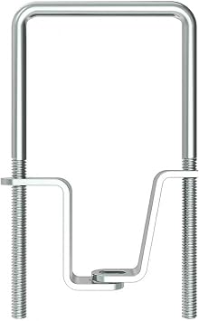 Linone U-Bolt Style Tire Carrier for Trailer, Lockable Spare Tire Mount Bracket, Trailer Tongue or Frame Mount, Fits 4- or 5-Lug Hole Rims, Holds 8-15-Inch