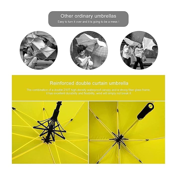 Image of OCTOPUSPRIME 62-Inch Windproof Golf Umbrella - Large Automatic Open, Waterproof Double Canopy for Rain & Sun