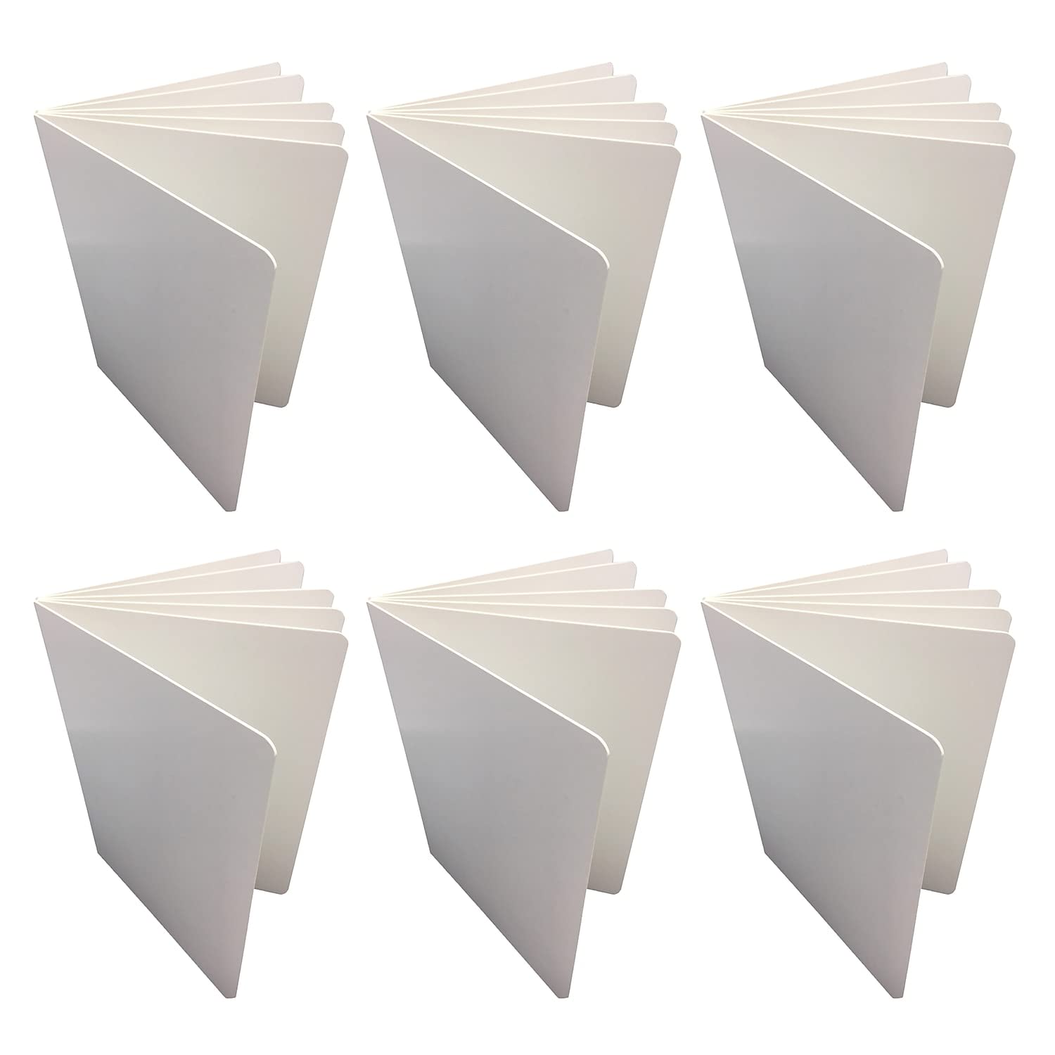 Ashley Productions Blank Chunky Board Book, 6" x 8" Portrait, White, Pack of 6