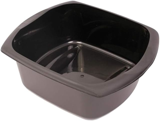 New Elegant Addis Plastic Washing Up Rectangular Bowl Kitchen Basin Cutlery Tidy - Black
