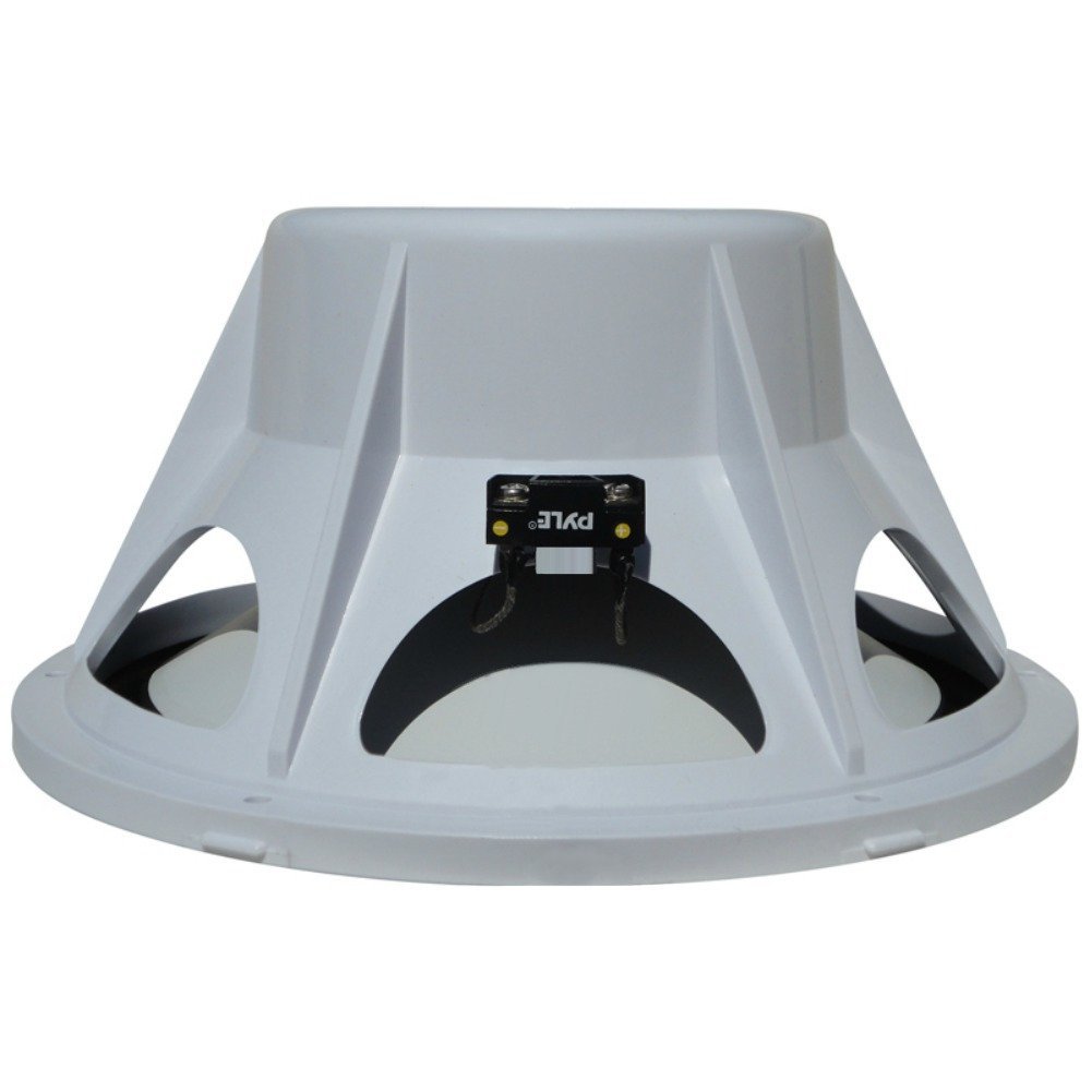 PYLE PLMRW10 Sub subwoofer Chubasquero Marino wáter Proof 10" 25,00 cm 250 mm Blancos por embarcaciones Barco balsa Piscina Individual Bobina de 4 Ohm 250 Watt rms 500 Watt MAX 1 piezo