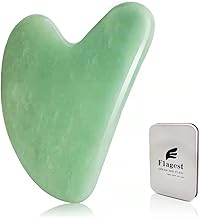 Flagest Gua Sha - Heart Shaped Facial Stone - Anti-Wrinkle Massage Tool for Face - Jade Facial Treatment