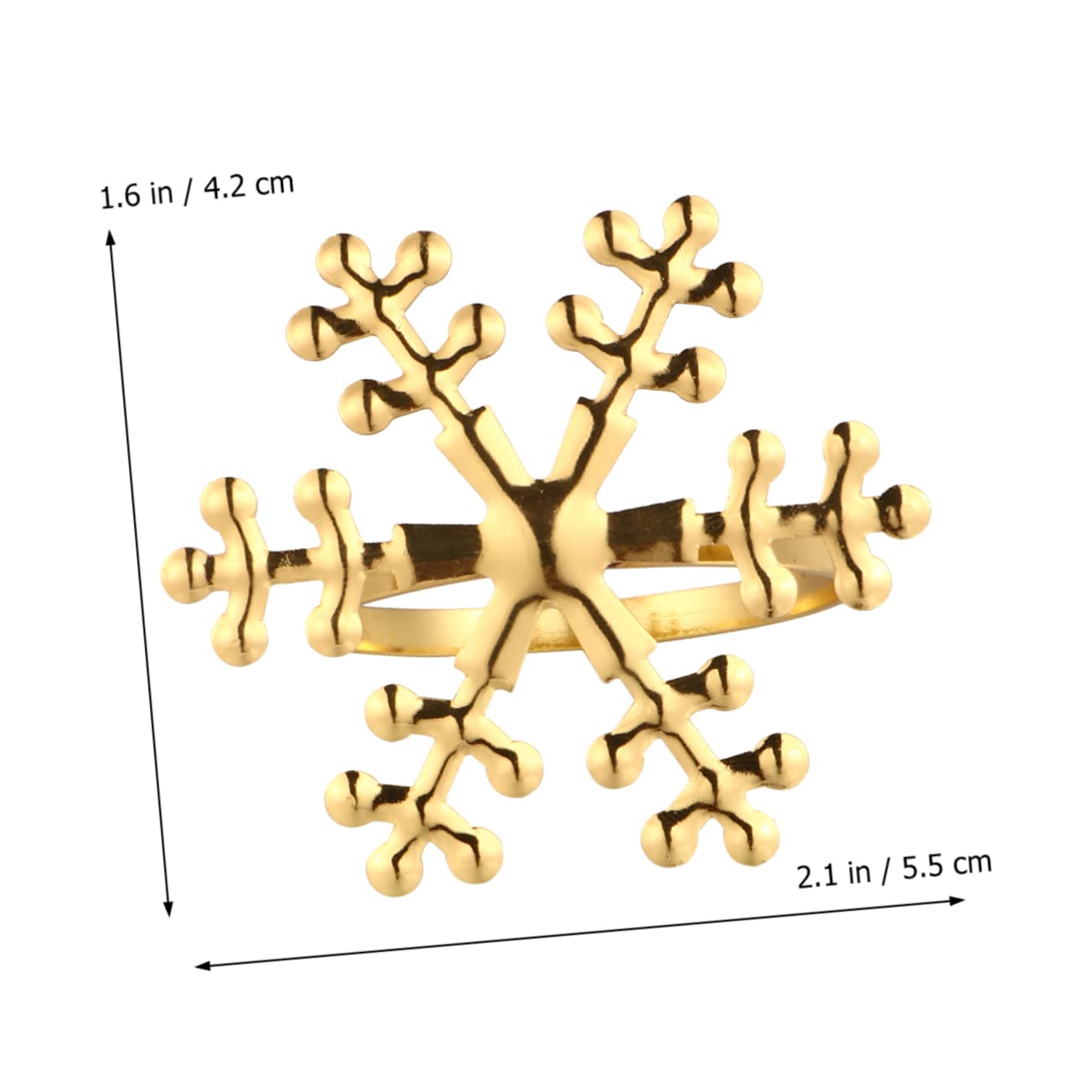 OUNONA 18stücke Kreative Weihnachts-Schneeflocken Design Serviettenringe Für Festlichkeiten Und Elegante Tischdekoration