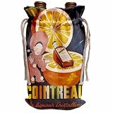 3dRose Vintage Cointreau La Liqueur Cristalline Advertising Poster Wine Bag