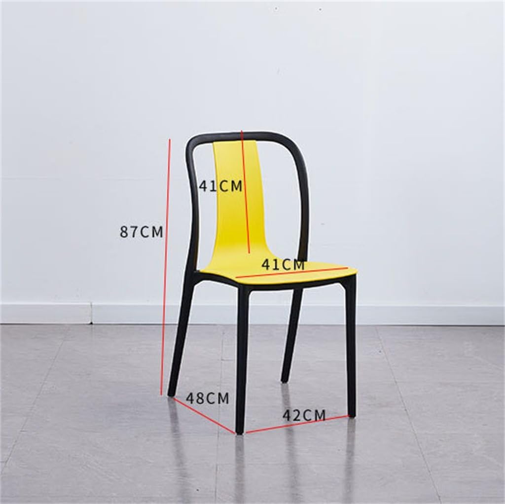 Scandinavian Restaurant Household Leisure Plastic Chair Thickened Easy Stacking Backrest Dining