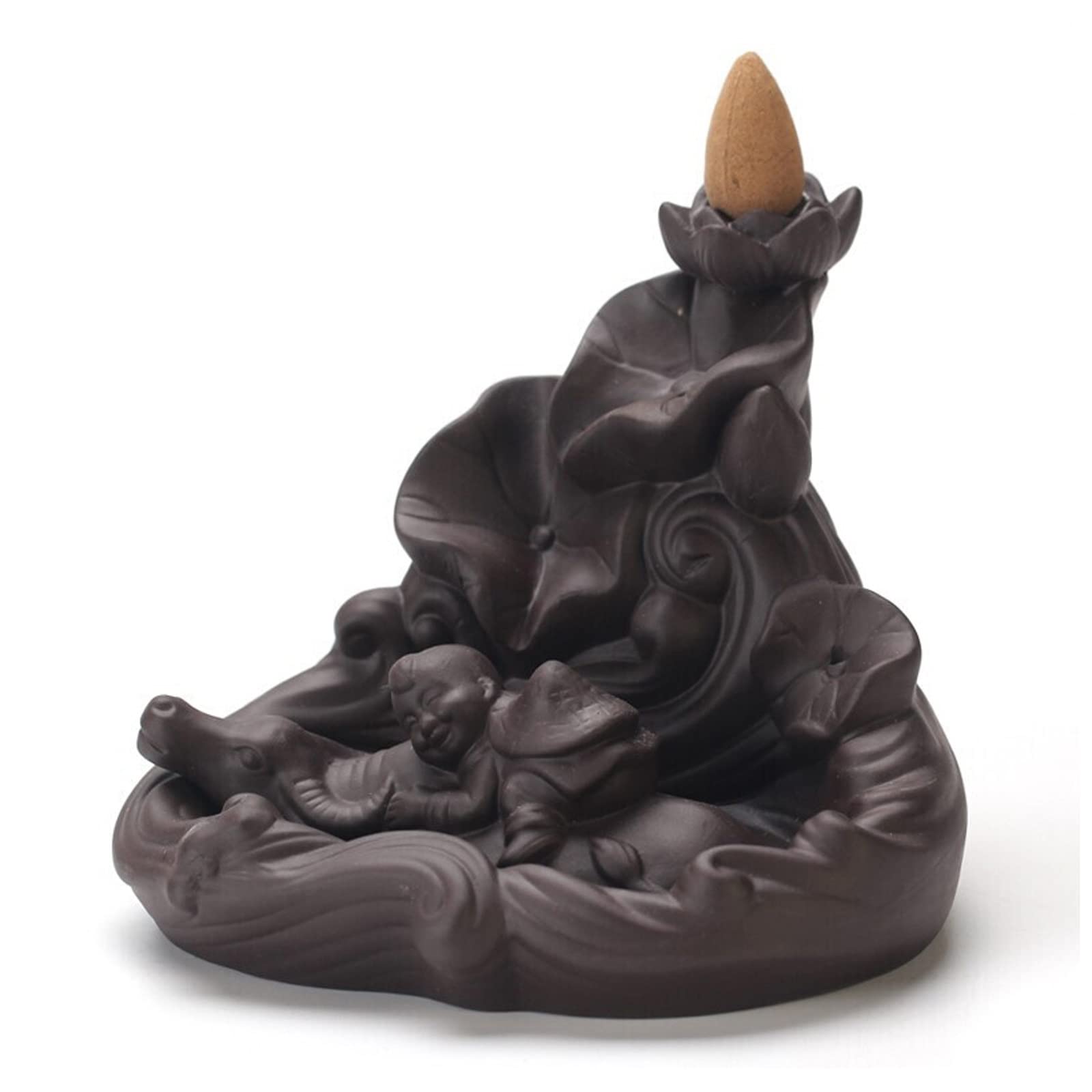 Basxdrfxz A Incense Holder Base Hand-Reflowed Incense Burner, Waterfall, Rack, Interior Decoration Ornaments