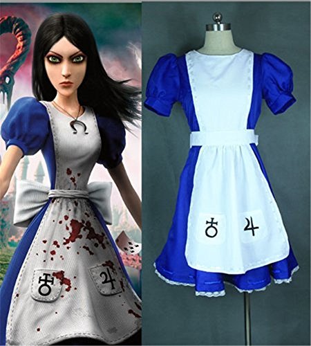 Costumebuy2009 Alice Madness Returns Alice Cosplay Costume Halloween Outfit (US Adult Female XL)