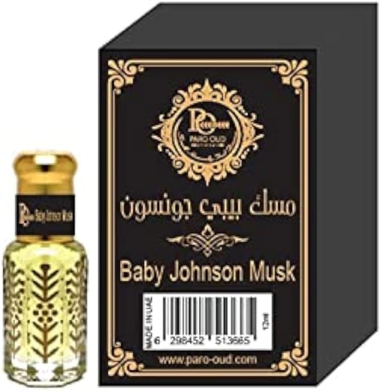 Paro Oud Baby Musk Attar 12ml – Alcohol-Free Pure Fragrance Oil | Soft & Gentle Musk| Halal Natural Attar | Long-Lasting Skin-Safe Concentrated Perfume | Gift