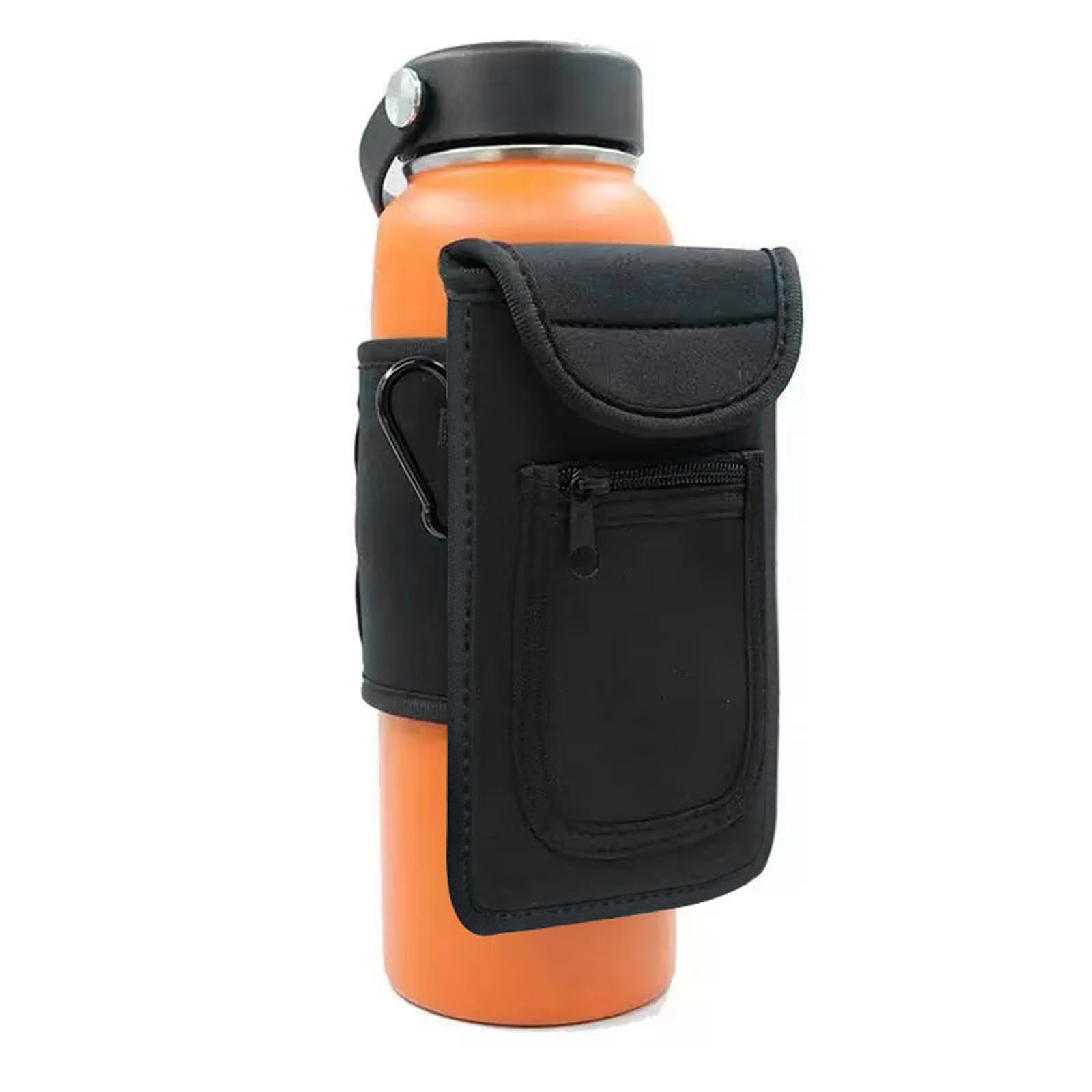 Bolsa Magnetica Gym con Mosquetón Bolsas De Fitness Bolsa Magnética de Gimnasio Bolsas Magnética con Compartimentos para Móviles Tazas Llaves para Deporte Hiking y Uso al Aire Libre, Negro