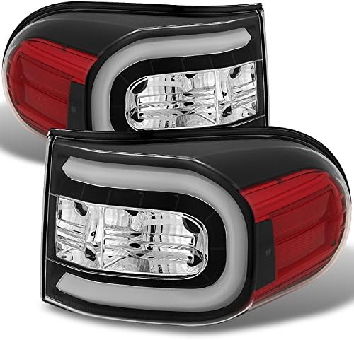 AKKON - For 07-14 Toyota FJ Cruiser GSJ15W Black LED Light Tube Design LED Tail Lights Brake Lamps Replacement