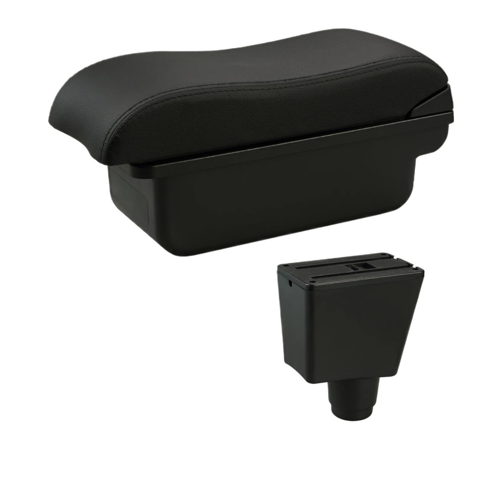 UMDJJU For Logan For Sandero II 2 Armrest Box Car Interior Retrofit Accessories Storage Car Centre Console Armrest Box(A2 Black Line No USB)