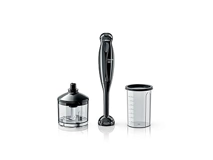 Bosch Hand Blender Ms1Bg1020I 400 W With Beaker And Chopper (Black), 400 Watt