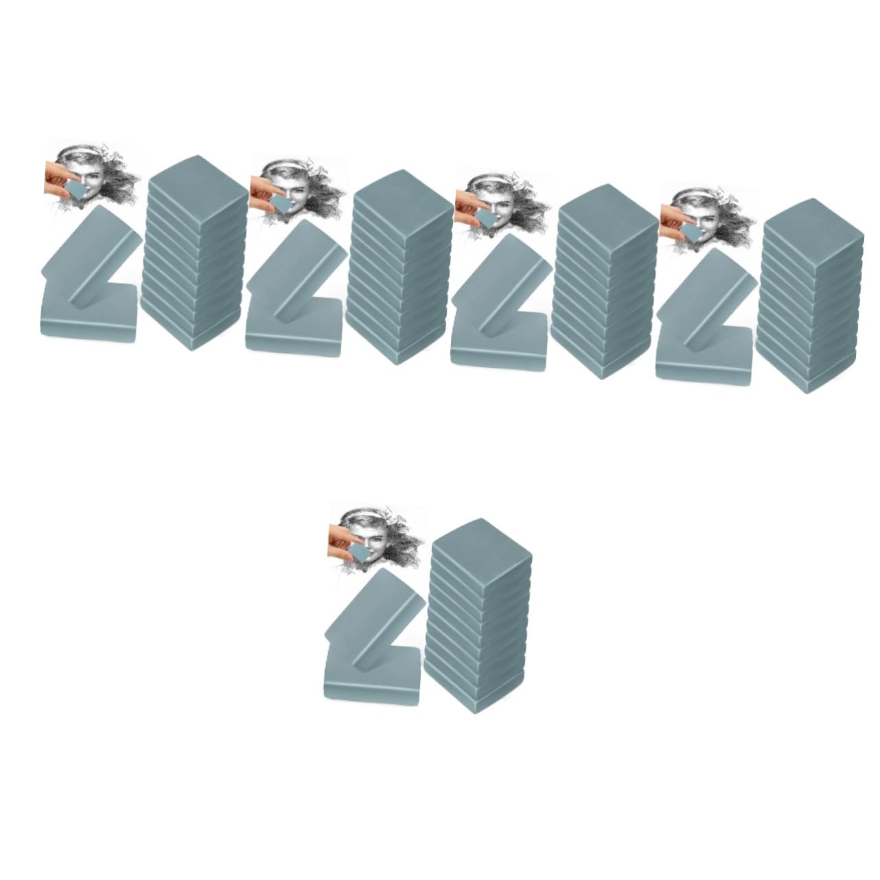 Operitacx 5 Ensembles La Gomme Nécessaire Gomme s À Croquis Pour Dessiner s À Dessiner s Pétries Pour Artistes Artistique À Genoux Pâte À Modeler Blue 12 Pièces * 5