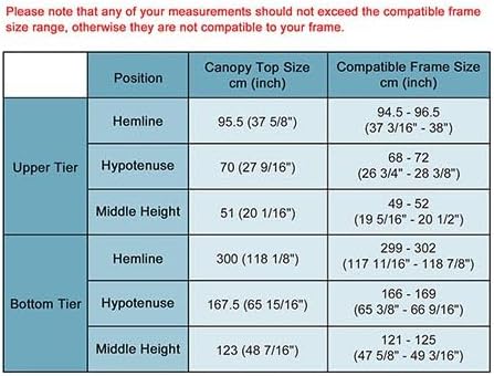 Miniatura 5 de Yescom Toldo de repuesto resistente al agua de 10 x 10 pies para cenador de flecha, doble nivel, color beige, cubierta de patio al aire libre