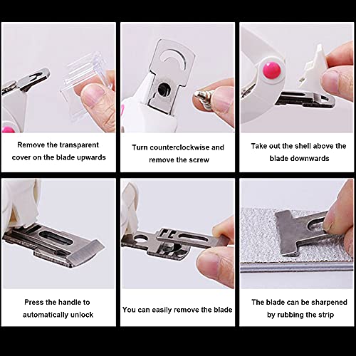 2 piezas cortaúñas ajustables de acero inoxidable miniatura 7