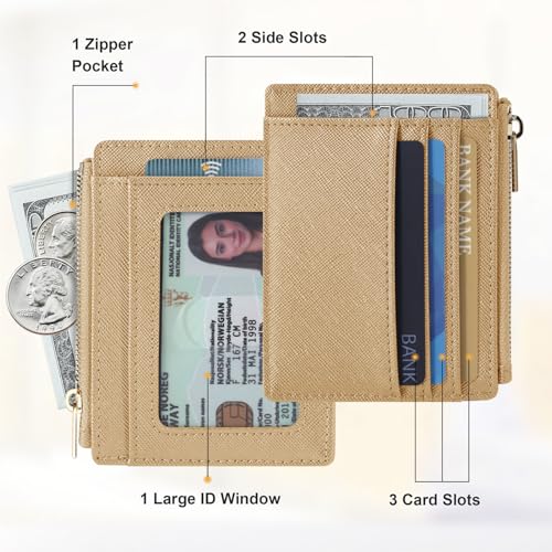 Image of Sodsay Card Case Slim Front Pocket Wallet for Women Credit Card Holder with Keychain | Slim, Front Pocket, Credit Card Holder, with Keychain