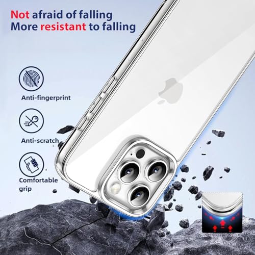 Image of KACA Clear Back Cover Case for Apple iPhone 16 Pro |Case for iPhone 16 Pro|Shockproof Bumper TPU Protective Design|Apple iPhone 16 Pro Back Cover- Transparent