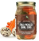 Green Jay Gourmet Mild Pickled Quail Eggs in a Jar – Fresh Hand Jarred for Cooking & Pantry – Mild Flavor...