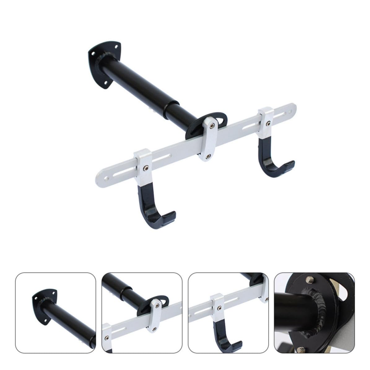 Soporte de Almacenamiento Ajustable para Bicicletas de Pared Negro