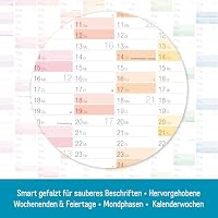 Häfft® XXL Wandkalender 2026 groß A1 + quer (89 x 63 cm) "Rainbow" – Ansicht 3