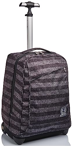 Trolley Stripes 2 in 1 con Spallacci Per Uso Zaino grigio