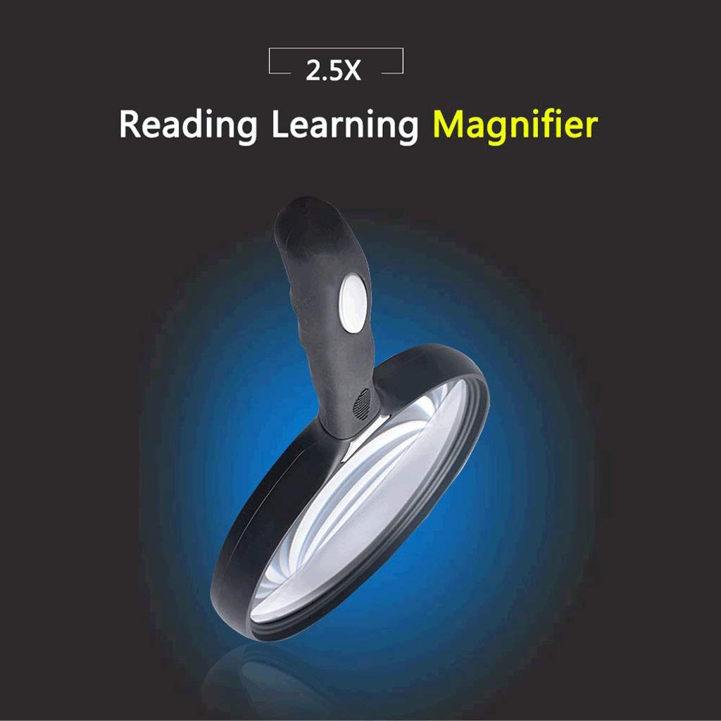 Lupa de Mano, Lupa portátil iluminada para Lectura, degeneración Macular, reparación, Pasatiempos y Manualidades.