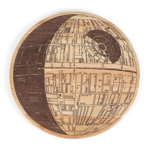 Tabla de cortar redonda de madera Star Wars Death Star 16” miniatura 1