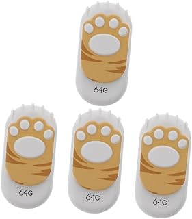 Uonlytech 4 Unidades De Garra De Gato Mini Disco U Pen Drive USB Pen Drive USB Pen Drive Unidade De Disco USB Unidade Flash USB Fofa Unidade Flash USB Pen Drive Stick De Memória Plástico Pp