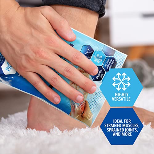 MED PRIDE Disposable Instant Cold Packs for First Aid, Pain Relief, Swelling, Sprains, Injuries, No Freezer Needed (6x9 Inch (Pack of 24) Clear) - Thumbnail 2