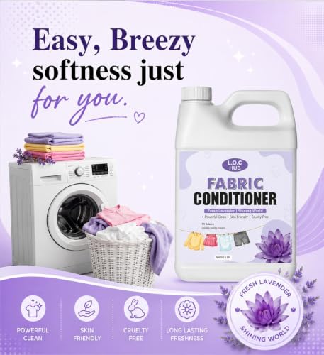 Image of L.O.C HUB Fabric Conditioner, Fresh Lavender, Powerful Clean, Skin Friendly, Cruelty Free0.5 Ltr