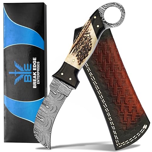 BE BREAK EDGE Damascus Knife