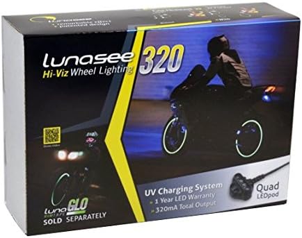 Lunasee 320 Hi-Viz Wheel Light Kit - 2 Wheels - NOW ALL INCLUSIVE! - Includes LunaGLO rim tape & Tape Applicator Tool