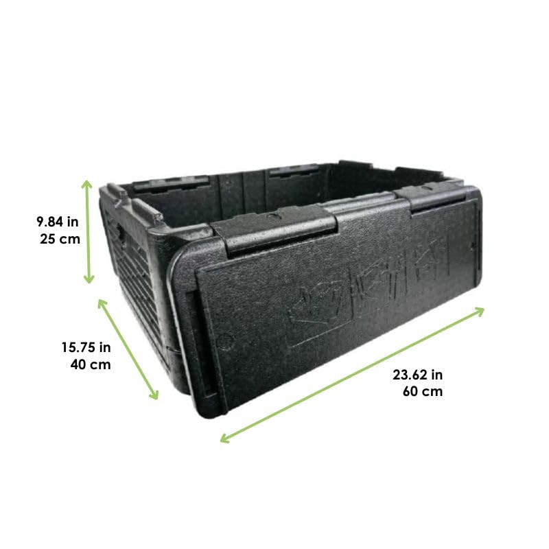PacknWood Caja Plegable isotérmica Negra H