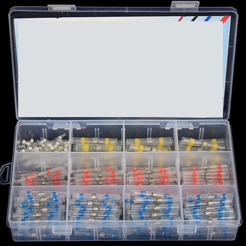 250個 防水 はんだシール ヒートコネクタ 収縮バットコネクタ ラグ端子 電線 車絶縁端子