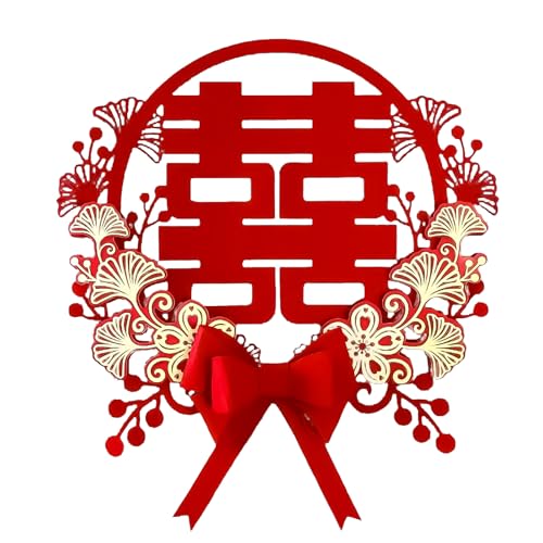 Ideal Chinese Wedding Decoration, Embrace the Joy of Double Happiness Decorations, Captivating Happiness Symbols for Your Wedding - Installation Video in Main Video by Miriam Song - Used condition - CA$13.97
